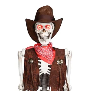 5'5" Sound Activated Light Up Skeleton Halloween Decoration