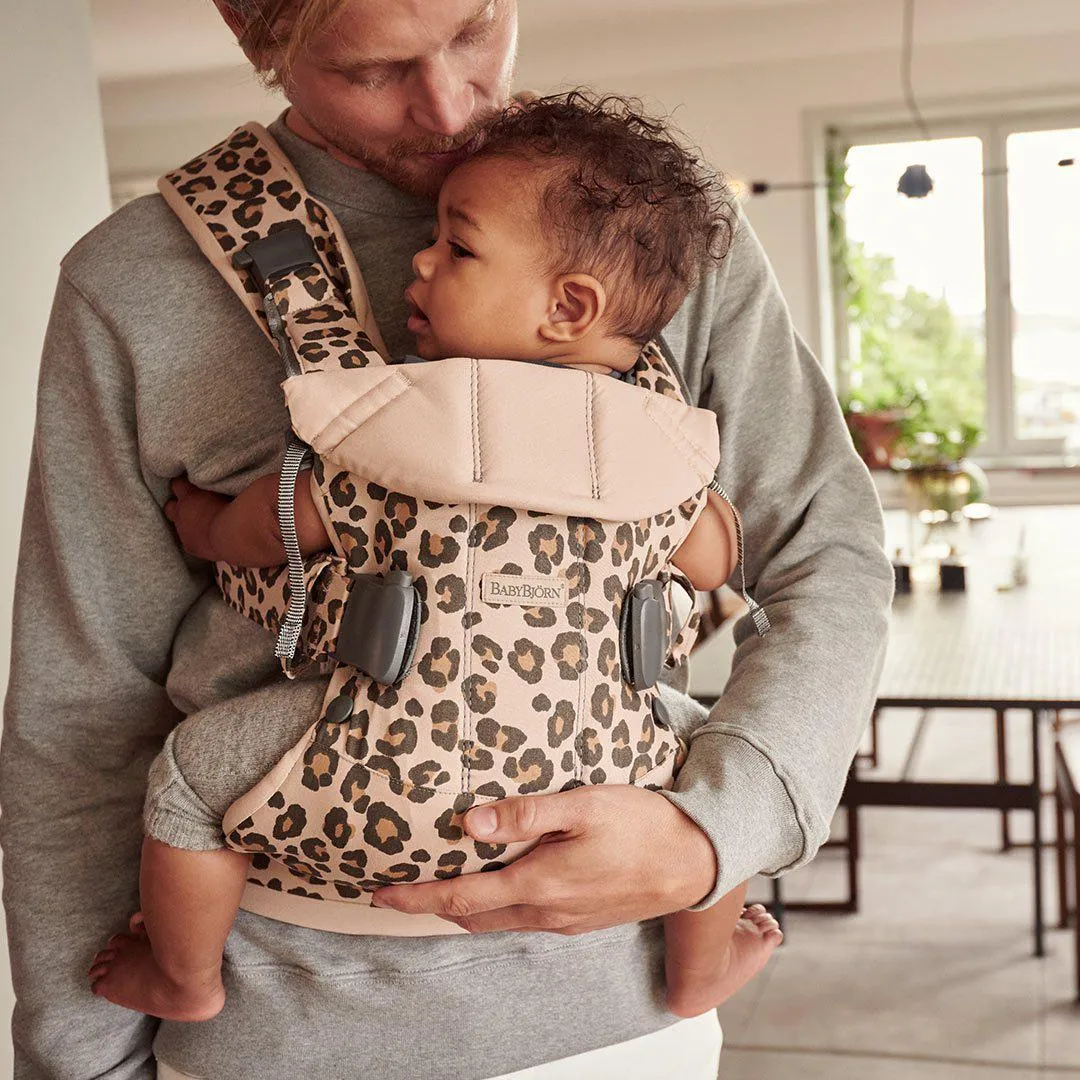 BabyBjorn One Baby Carrier - Beige   Leopard Cotton