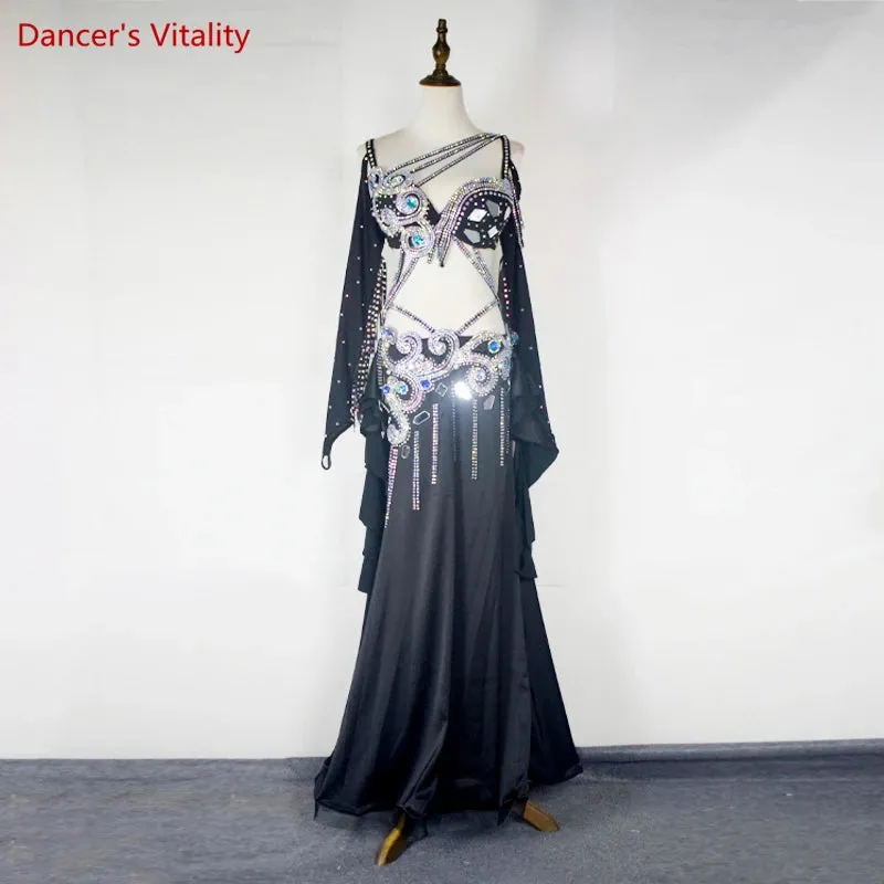 Belly Dance Costume Set for Women Belly Dancing Performance Competition Clothes Cusomized Kid's Adult Oriental Dance Clothing