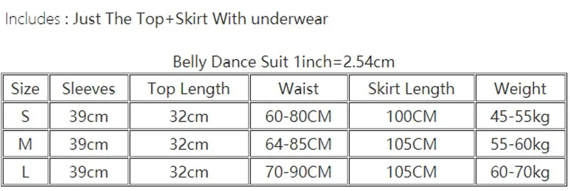 Belly Dance Training Clothes Set Women Belly Dancing Top long Skirt 2pcs Oriental Clothing Suit Girl's Dance Wear Outfit S,M,L