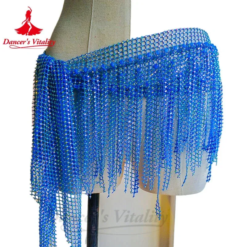 Belly Dance Waist Chain Diamond Hip Scarf New Multi Layered Tassel Belly Dancing Costume Performance Belt