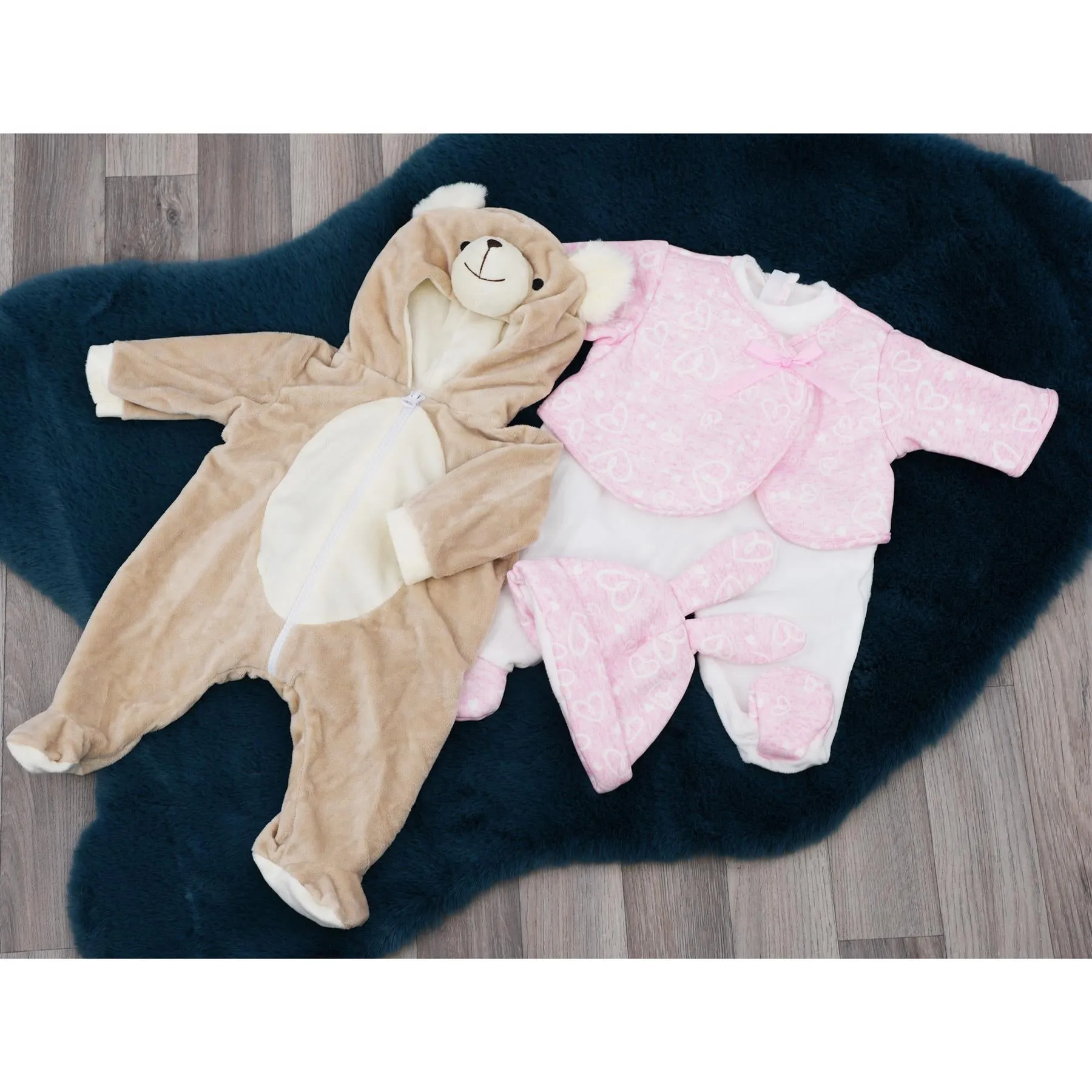 BiBi Outfits - Set of Two Clothes (Bear & Pink Bunny) (50 cm / 20")