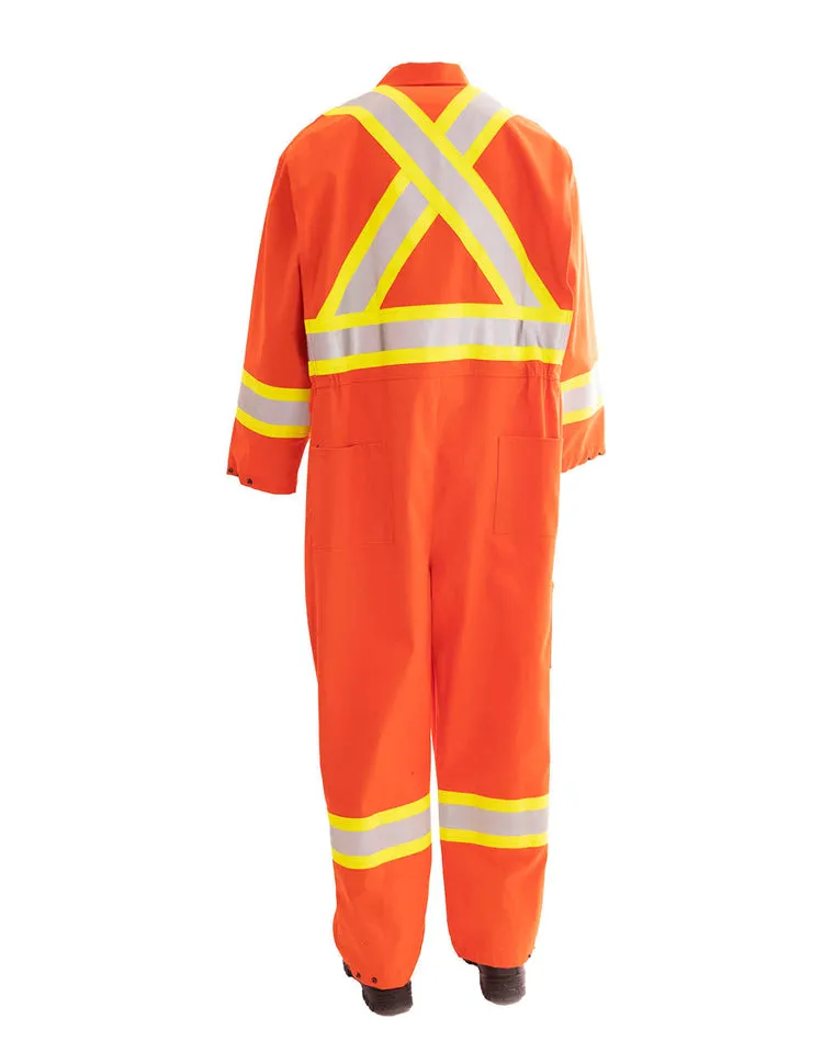 Forcefield FR Treated 100% Cotton Orange Coverall with Reflective Tape 024-FRCOR-