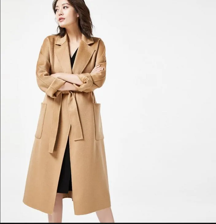 Long Wool Coat Double Face Woolen Coat/2233