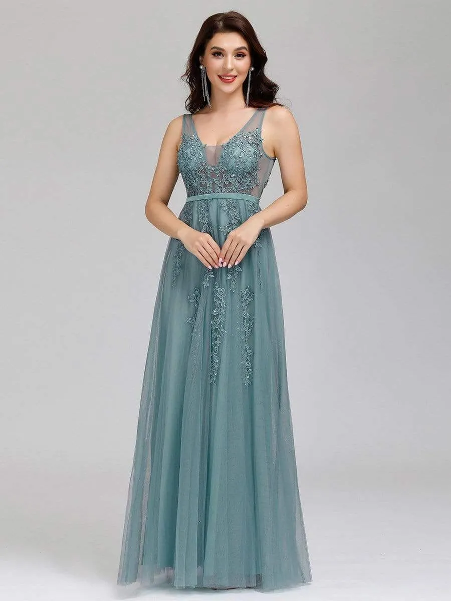 Maxi Long Elegant Ethereal Tulle Prom Dress