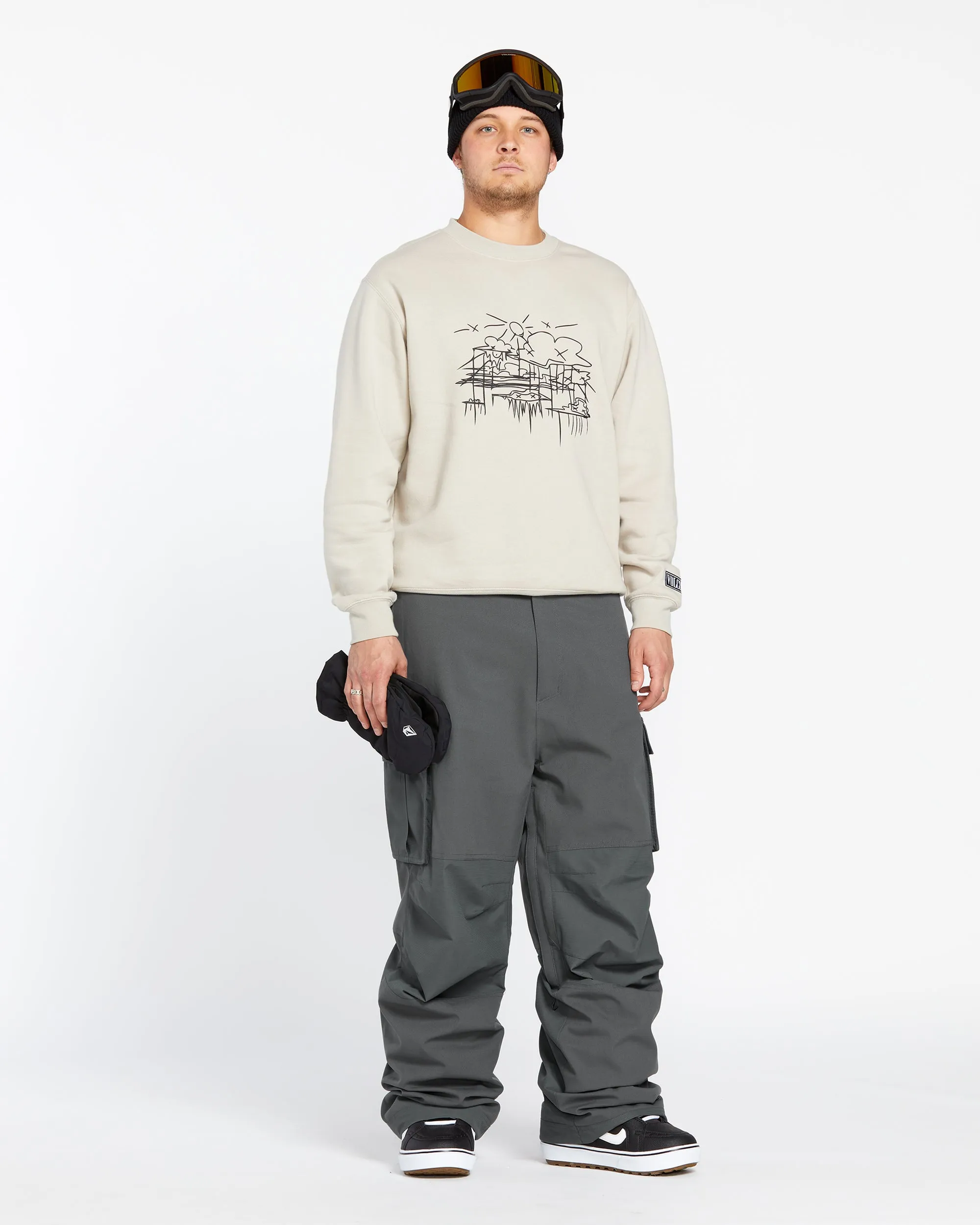 Mens Nwrk Baggy Pants - Charcoal