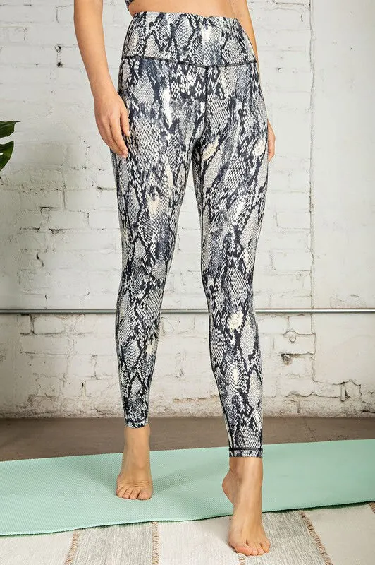 Snakeskin Print Leggings