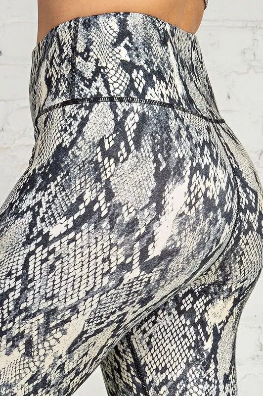 Snakeskin Print Leggings