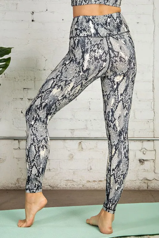 Snakeskin Print Leggings