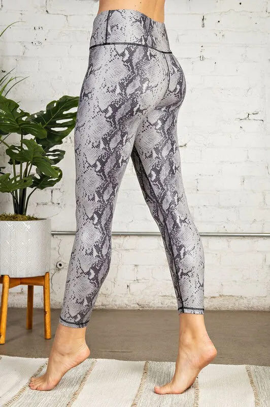 Snakeskin Print Leggings