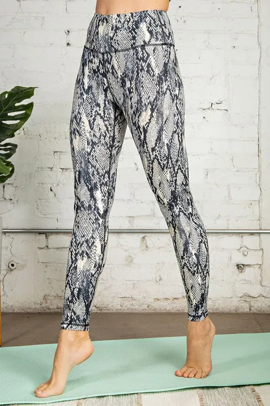 Snakeskin Print Leggings