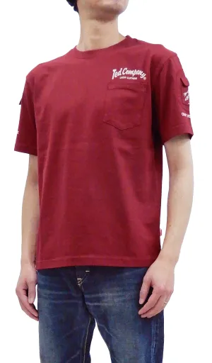 Tedman 3 Pocket T-Shirt Men's Short Sleeve Graphic Tee TDSS-470 Wine