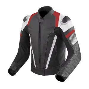 Turbo Black Motorcycle Leather Jacket