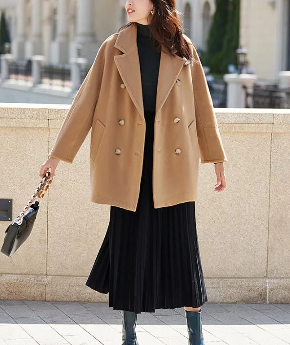 Warm Loose Women Coat Winter Wool Coat Plus Size Coat